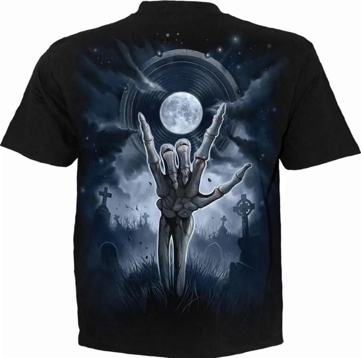 Actual product image Spiral Unisex Adult Grim Rocker T-Shirt (4XL)