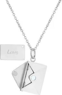Produktbild TOP Personalisierbare Halskette Briefumschlag silber