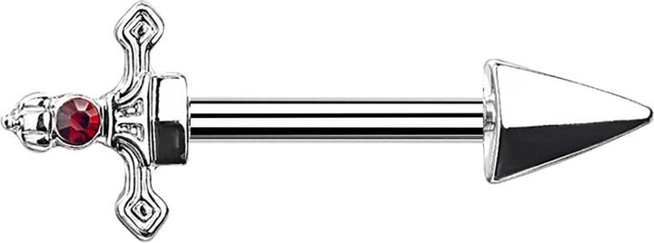 Image du produit Star Piercing Barbell silber Dolch (Acier chirurgical 316L, Laiton)