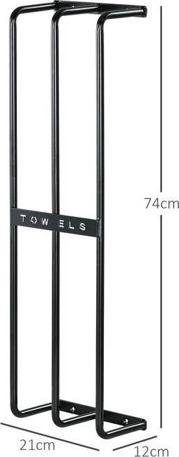 Actual product image Swisshandel24 Handtuchhalter zur Wandmontage ideal für 6 grosse Handtücher