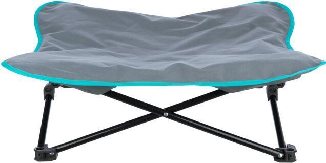 Image du produit Trixie Lit de camping, jusqu'à 35 kg, 88 x 32 cm, gris foncé/pétrole (Chien)