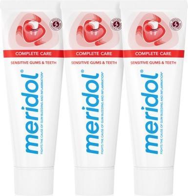Image du produit Meridol Pâte dentifrice pour dents sensibles Complete Care Sensitiv e Gommes & Dents tripack 3 x 75 ml (225 ml)