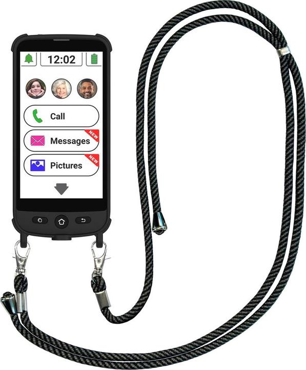Immagine prodotto Swissvoice S510M Custodia Senior Smartphone - 4G +- SOS knop - Android 12 - Whasapp - Met nomad case en koord
