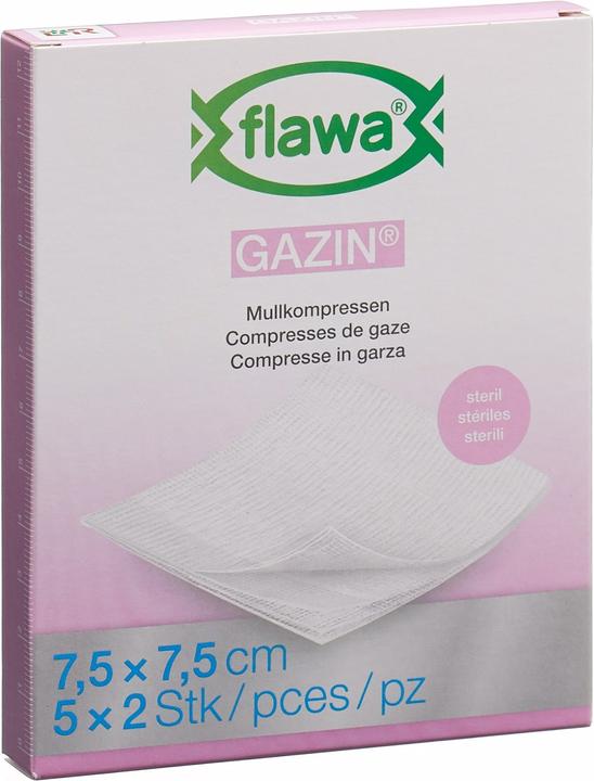 Actual product image Flawa Gazin Mullkompressen 7.5x7.5cm steril