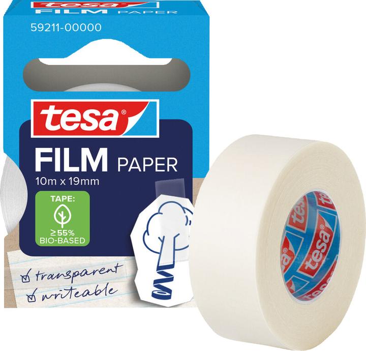 Actual product image tesa tesafilm paper tape 33m 19mm 8 rolls tower (19 mm)