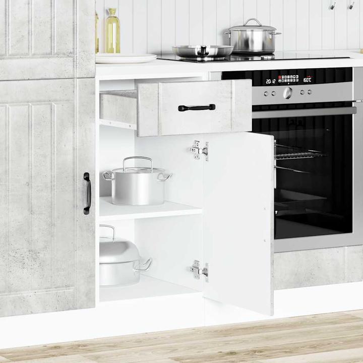 Actual product image VidaXL Kitchen base unit Lucca Concrete grey Wood-based sink base unit (40 x 46 x 81.5 cm)