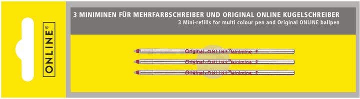 Produktbild Online Kugelschreiber-Minen D1-Mini (Gelmine, Rot)