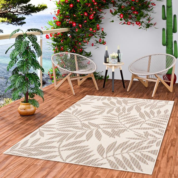 Actual product image Pergamon Indoor & Outdoor Carpet Flatweave Campus Leaves (200 x 290 cm)
