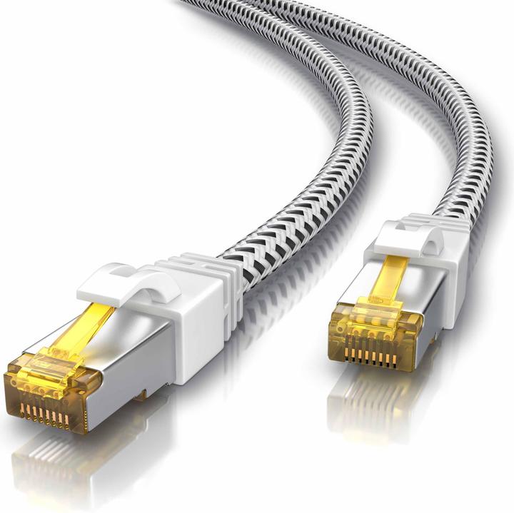 Immagine prodotto Primewire Cavo di rete CAT.7 con rivestimento in cotone, cavo LAN Gigabit Ethernet CAT 7, cavo patch 10000 (S/FTP, CAT7, 10 m)