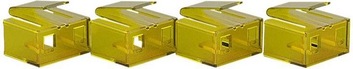 Actual product image Lindy RJ45 Port Blockers x 10 Yellow