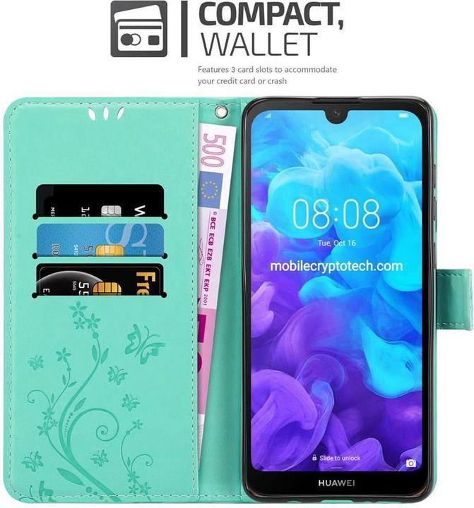 Image du produit Cadorabo Couverture du livre de fleurs (Huawei Y6 Pro)