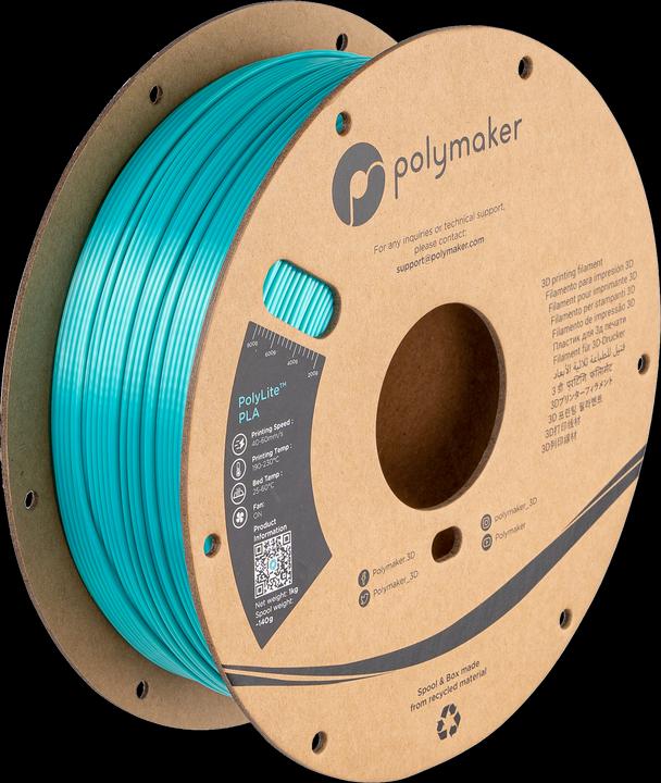 Produktbild Polymaker PolyLite PLA (PLA, 1.75 mm, 1000 g, Blau)