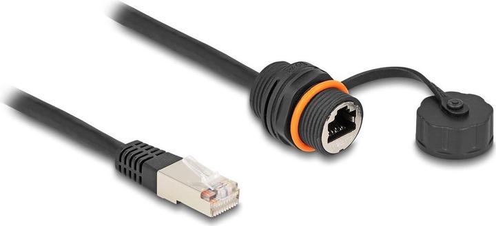 Produktbild Delock Kabel RJ45 Stecker zu RJ45 Buchse Cat.6A zum Einbau m (S/UTP, CAT6a, 0.25 m)