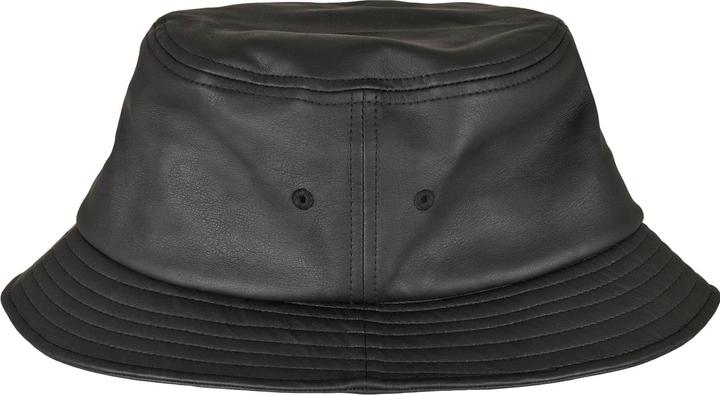 Flexfit Imitation Leather Bucket Hat (One Size)