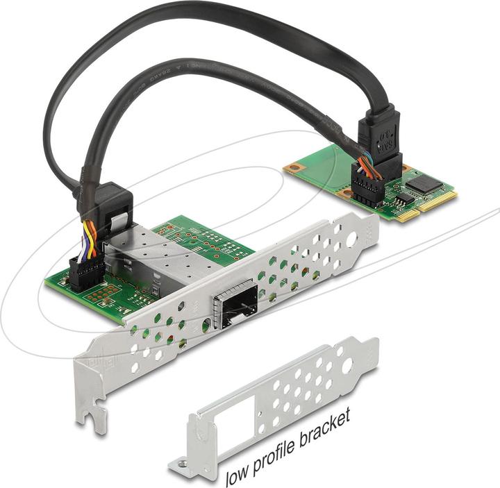 Actual product image Delock Mini PCIe I/O PCIe full size 1 x SFP Gigabit LAN (Ethernet)
