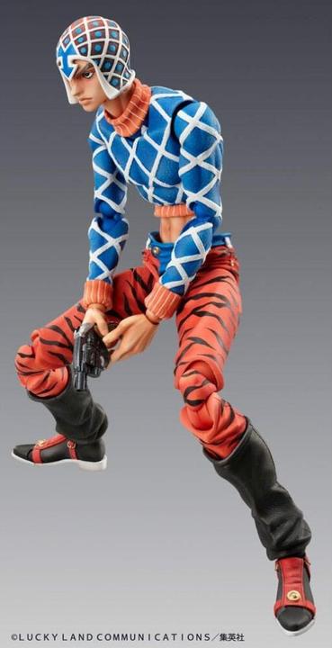 Actual product image Medicos Entertainment JoJo's Bizarre Adventure Part 5 Statue Legend PVC Statue Chozokado Guido Mista & S P (re-run) 15 cm