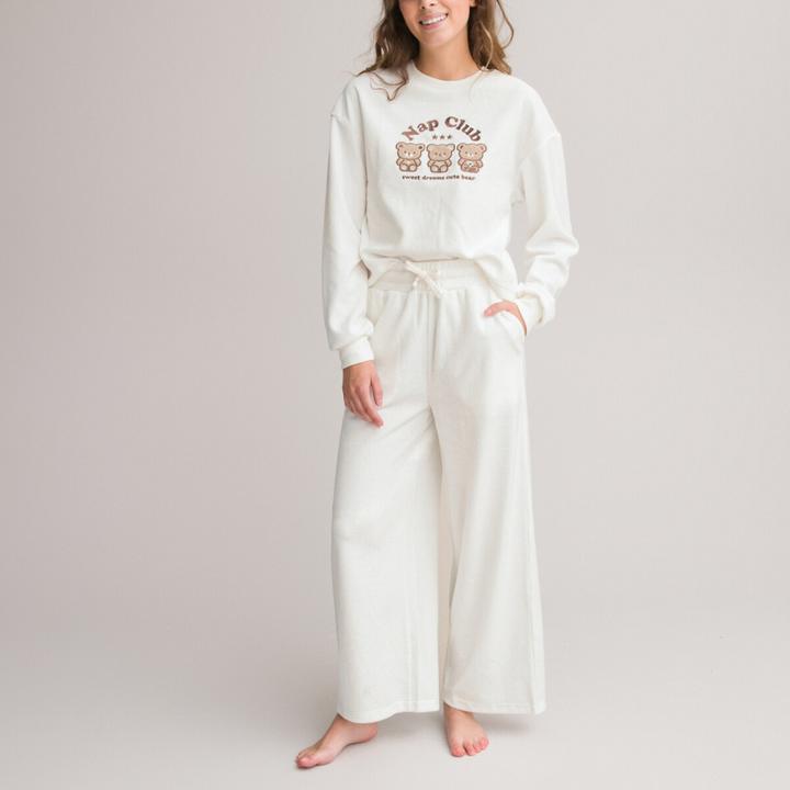 Produktbild La Redoute Collections Samtö-Pyjama mit Bärenmotiv (170)