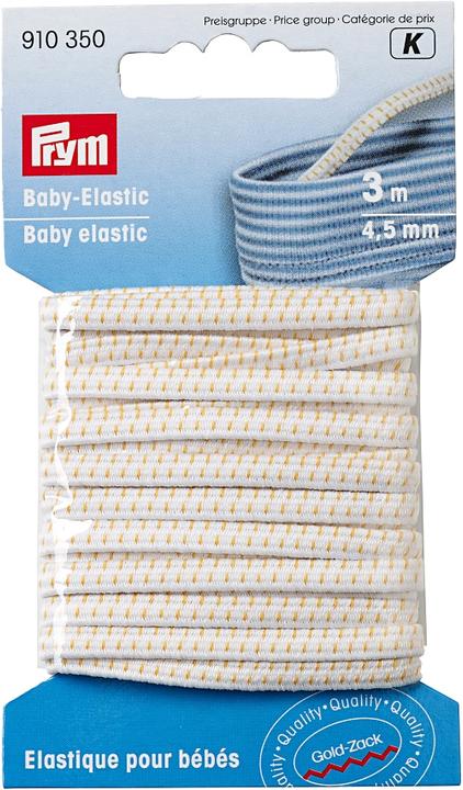 Produktbild Prym Baby-Elastic, weiss 4,5 mm, Karte 3 m