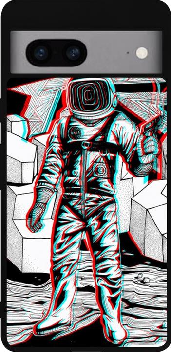 Produktbild PhoneLook Hülle Silikon schwarz Anaglyph Astronaut (Google Pixel 7a)