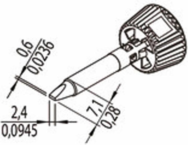 Produktbild 0142CDLF24/SB Lötspitze Spitzen-Grösse 2.40 mm Inhalt 1 St. (Lötspitze)