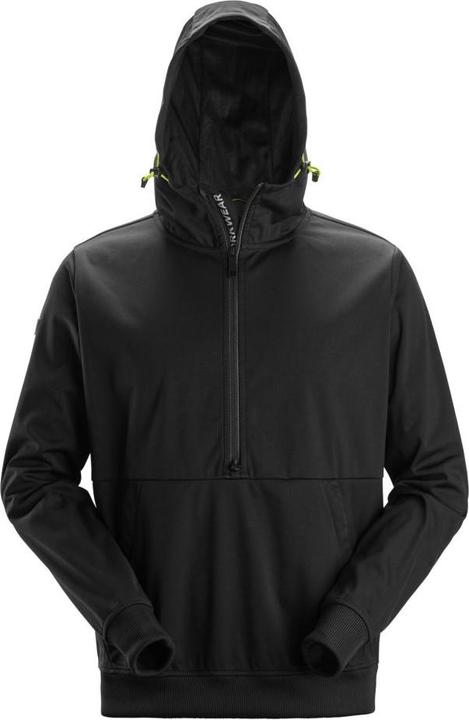 Snickers Workwear 84002500005 FlexiWork, Windblocker Stretch Hoodie mit halbem Reissverschluss Lime M (XS, S, M, L, XL, XXL, 3XL)