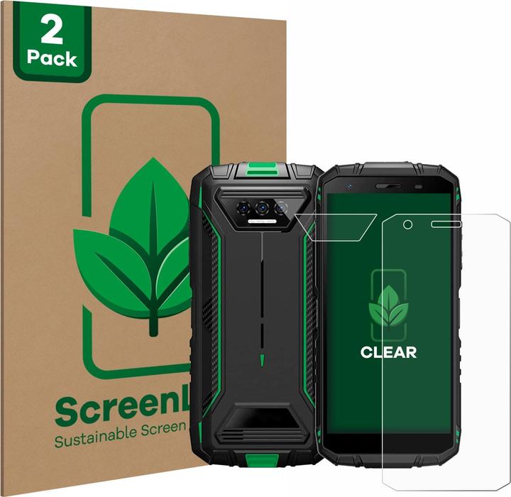 Produktbild ScreenLeaf Schutzfolie nachhaltiger Displayschutz Displayschutzfolie Folie Klar Transparent (2 Stück, Doogee S41 Pro)