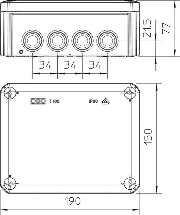 Actual product image OBO Bettermann Junction box