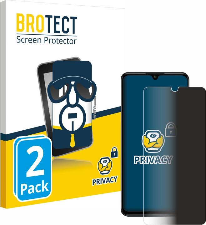 Image du produit BROTECT Film anti-regards Anti-Spy Privacy Film de protection contre la lumière bleue (2 pièce(s), Huawei P30 Lite New Edition)