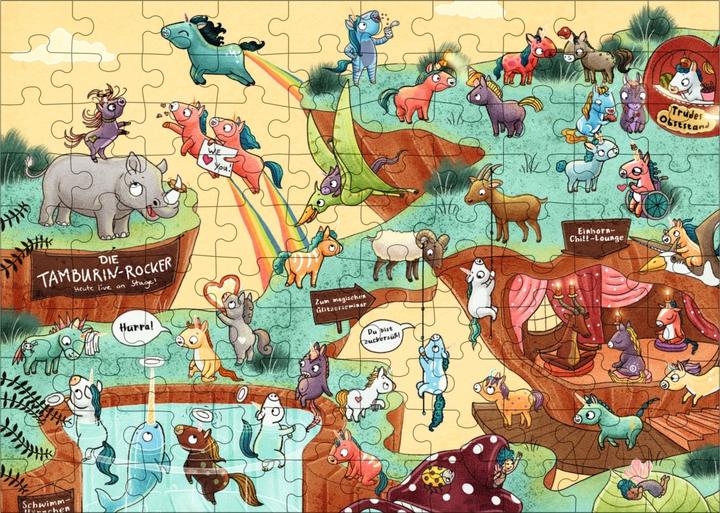 Image du produit Puzzle licorne dans le livre (100 pièces)