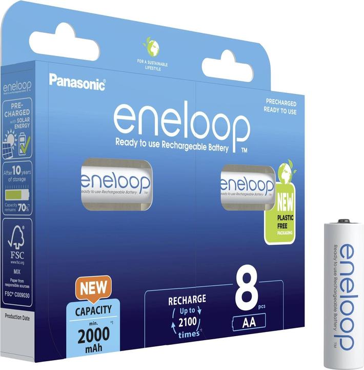 Produktbild Panasonic eneloop (8 Stk., AA, 2000 mAh)