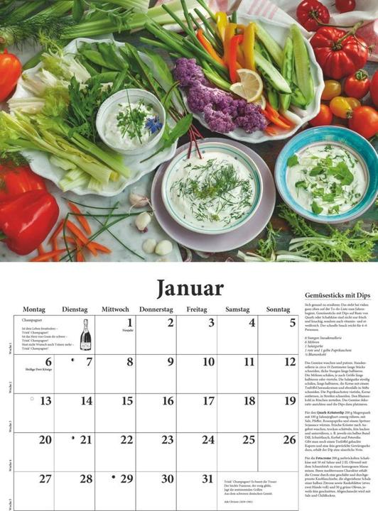 Produktbild DUMONTS neuer Küchenkalender 2025 - Broschürenkalender - mit Rezepten und Gedichten - Format 42 x 29 (42 x 29 cm, Harter Einband, Deutsch)