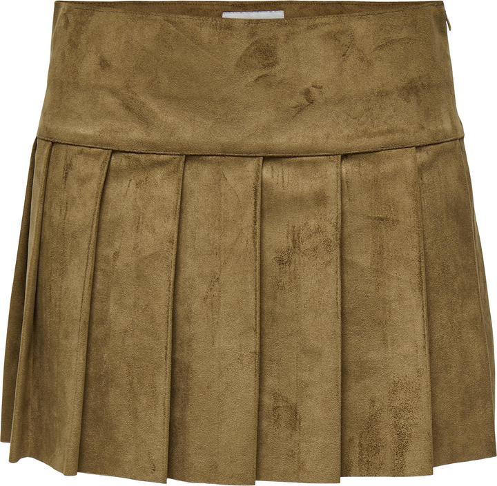 Only Onltulip Faux Suede Pleat Skirt Otw