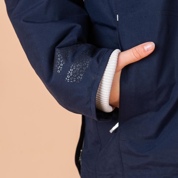 Produktbild Fouganza Winterreitjacke 500 wasserdicht warm Kinder marineblau (152)