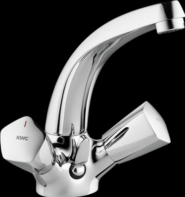 KWC STAR two-handle mixer, 90° swivel spout