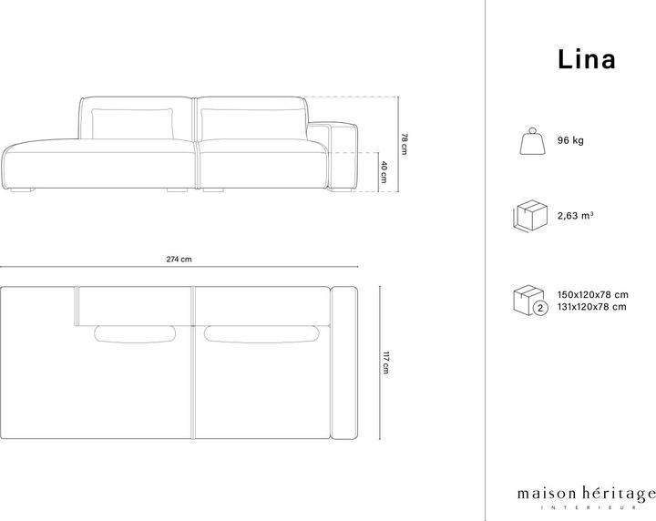 Actual product image Maison Heritage Lina (2 person sofa, 3-seater, 4-seater)