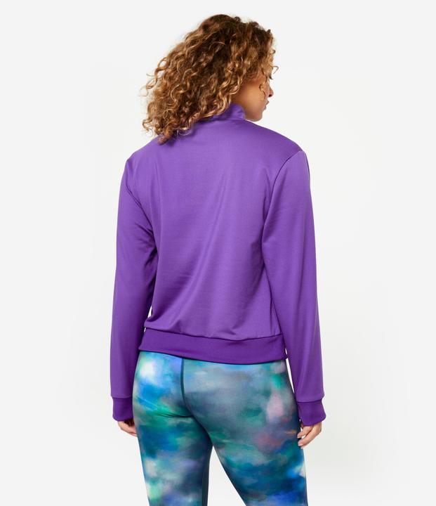Immagine prodotto Domyos Felpa donna manica lunga con colletto a zip - viola (L)