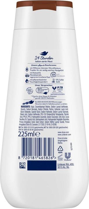 Image du produit Dove Douche de soin Advanced Care huile de coco et amande douce (225 ml)