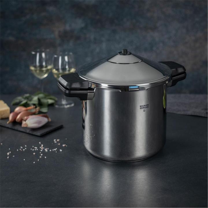 Actual product image Kuhn Rikon DUROMATIC® INOX Model side handle 7.0 L · Ø 22 cm (22 cm, Steam cooker, Stainless steel)