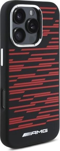 Immagine prodotto Mercedes AMG AMHMP16X24SSRRK Custodia rigida per iPhone 16 Pro Max 6,9" in silicone con grafica nera MagSafe (Apple iPhone 16 Pro Max)