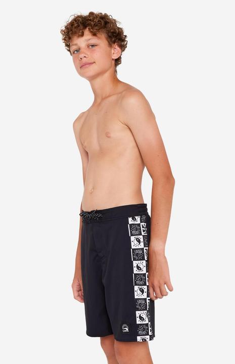 Image du produit Olaian Boardshort surf Garçon - 900 Band noir (8, 9, 10)