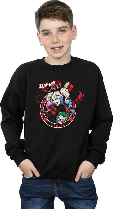 Immagine prodotto Harley Quinn Joker Patch Felpa Ragazzi (140, 146)