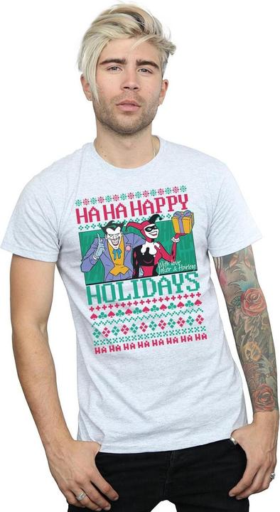 Image du produit - T-shirt JOKER AND HARLEY QUINN HA HA HAPPY HOLIDAYS - Homme (4XL)