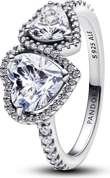 Produktbild Pandora Funkelnder Strahlenkranz Herz Ring (58, 925 Silber)