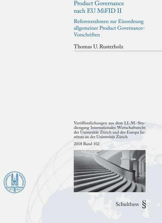 Image du produit Product Governance nach EU MiFID II (Allemand, Thomas U. Rusterholz, 2018)