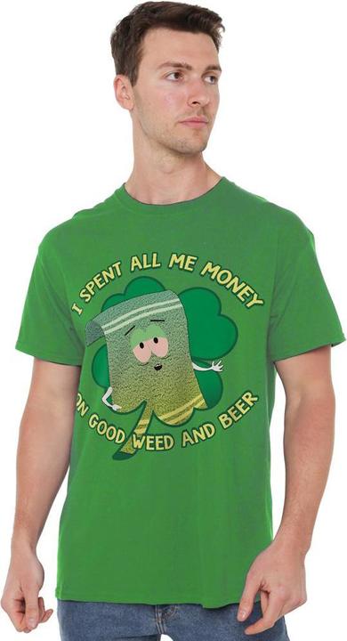 Immagine prodotto Ubisoft Spent Money Maglietta Giorno di San Patrizio Towelie Uomo (L)