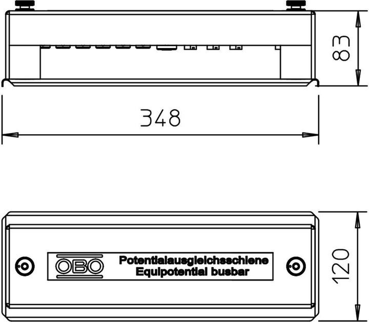 Actual product image OBO Bettermann OBO 1810 Equipotential bonding rail (6 x)