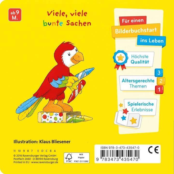 Immagine prodotto Ravensburger Il mio primo libro dello spioncino Colori (Tedesco)