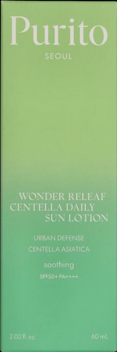 Productafbeelding Purito SEOUL - Wonder Releaf Centella Dagelijkse Zonnebrandcrème (Zonnebrandlotion, SPF 50+, 60 ml)