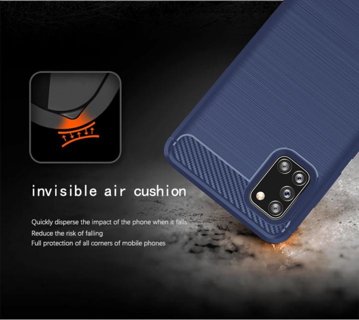 Actual product image Cadorabo TPU Ultra Slim carbon stainless steel Combi Cover (Samsung Galaxy A31)