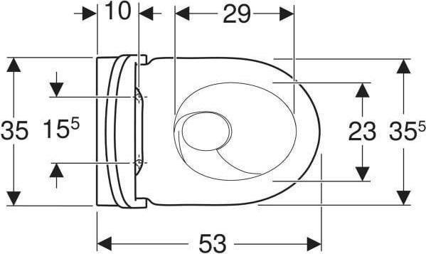 Actual product image Geberit Acanto wall-hung WC set